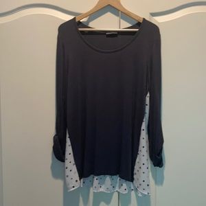 Market & Spruce mixed print knit top